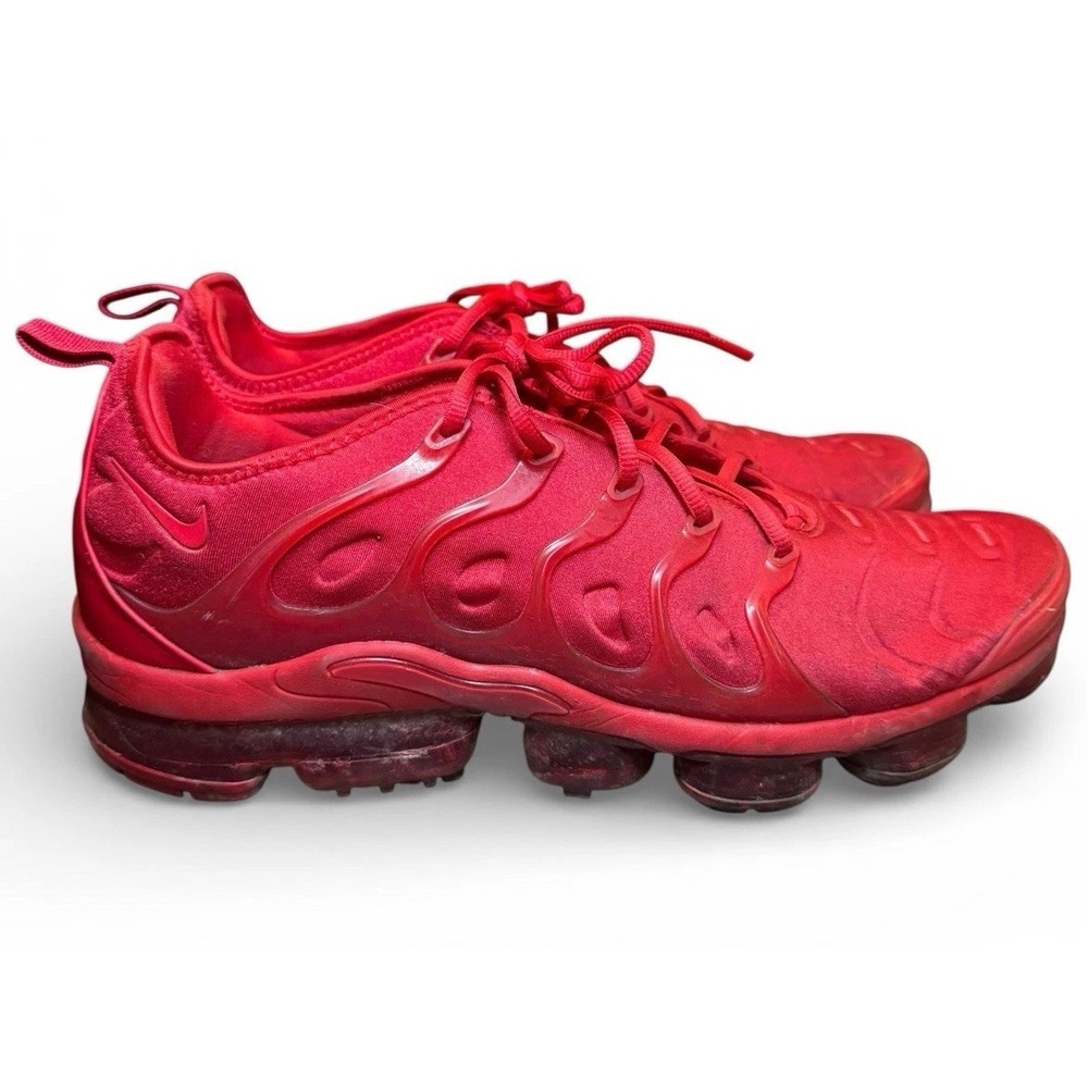 Nike Air VaporMax Plus Triple Red CW6973-600 Mens Size‎ 13 Running Shoes